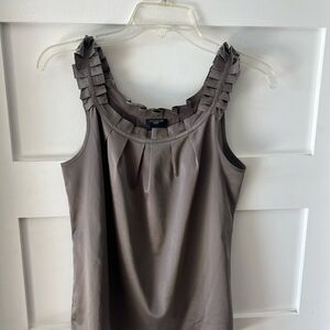 Ann Taylor Taupe Sleeveless Blouse